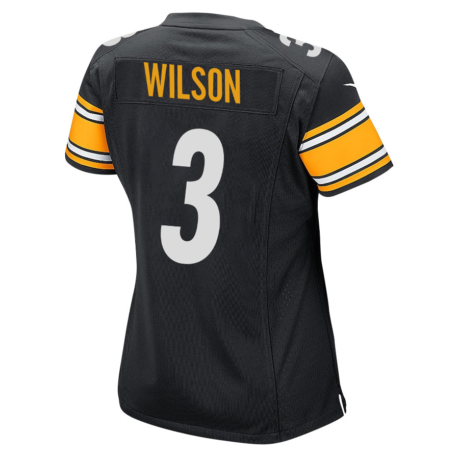 Alternative view of Russell Wilson #3 Pittsburgh Steelers Game Jersey - Women's | Black