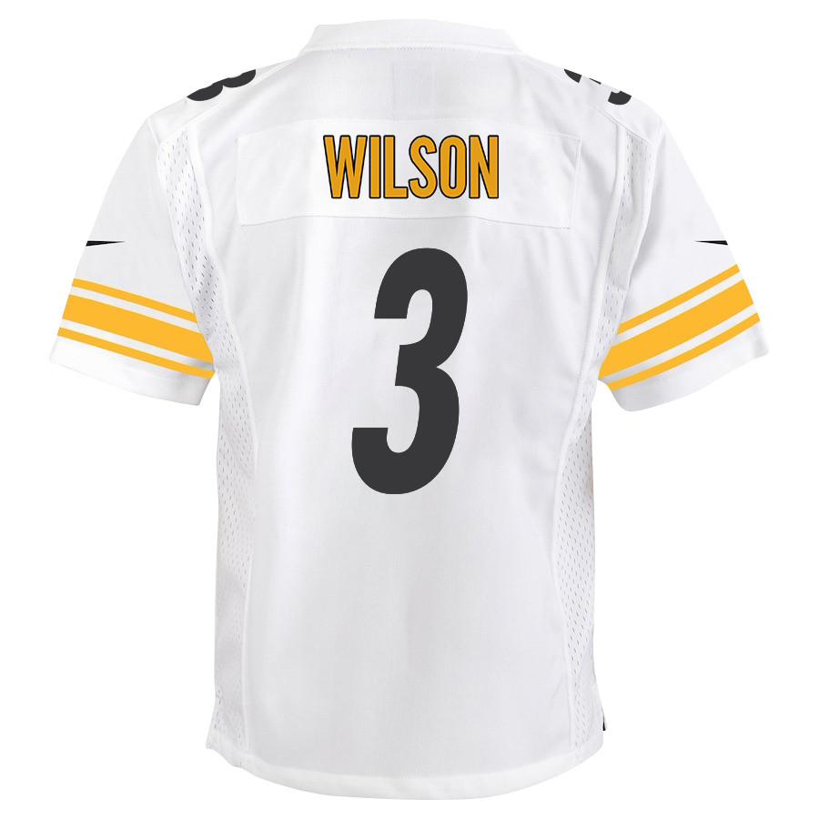 Alternative view of Russell Wilson #3 Pittsburgh Steelers Game Jersey - Youth | White