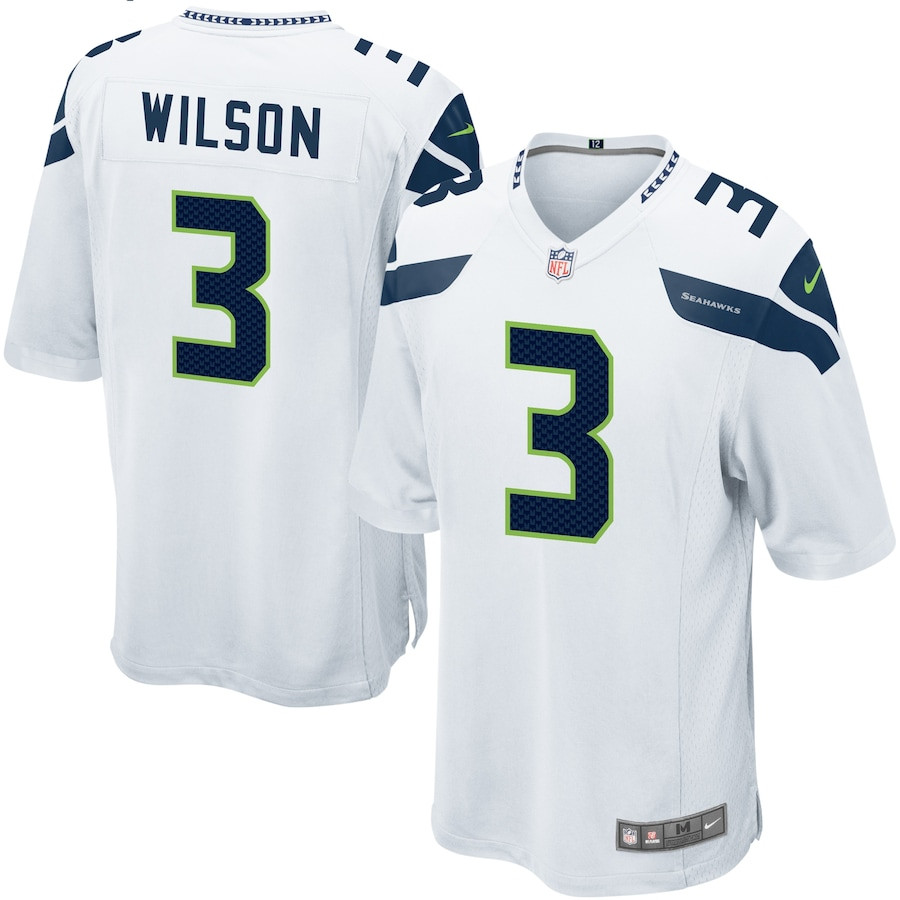 Russell Wilson #3 Seattle Seahawks Game Jersey - Men's | White