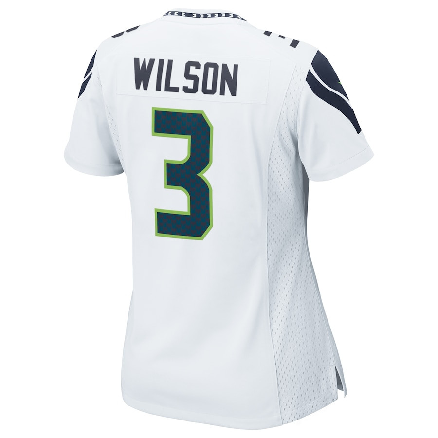 Russell Wilson #3 Seattle Seahawks Game Jersey - Women's | White - Image 3