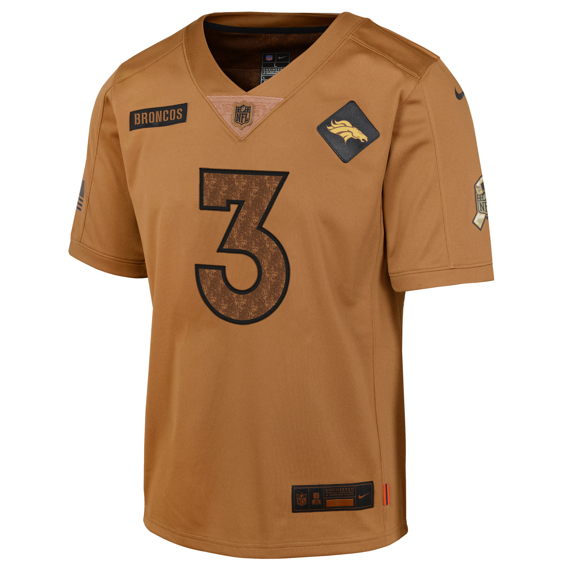 Alternative view of Russell Wilson Denver Broncos Salute To Service Limited Jersey - Men's