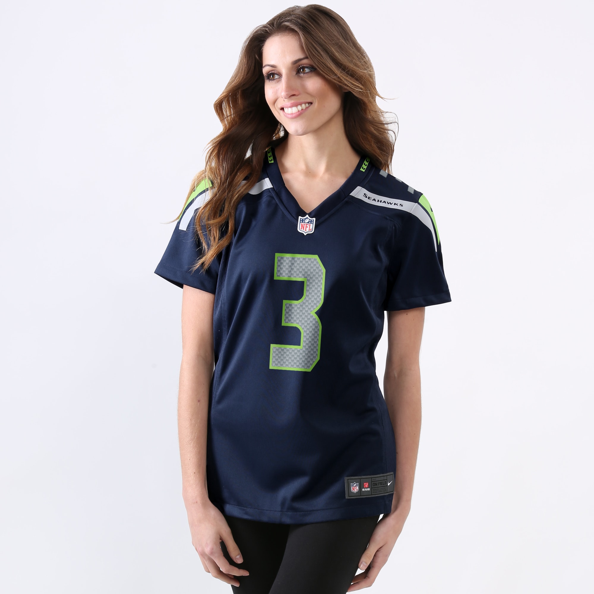 Alternative view of Russell Wilson Seattle Seahawks Game Jersey - Women's