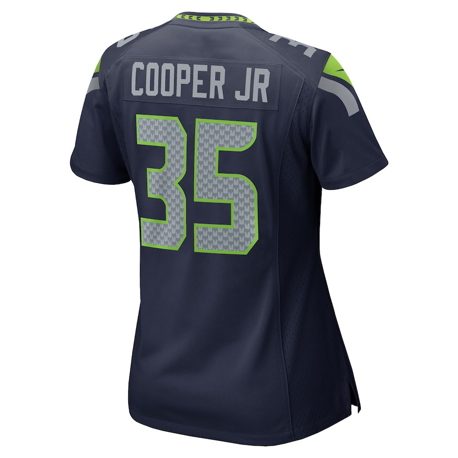 Ryan Cooper Jr. #35 Seattle Seahawks Game Jersey - Women's | College Navy - Image 3