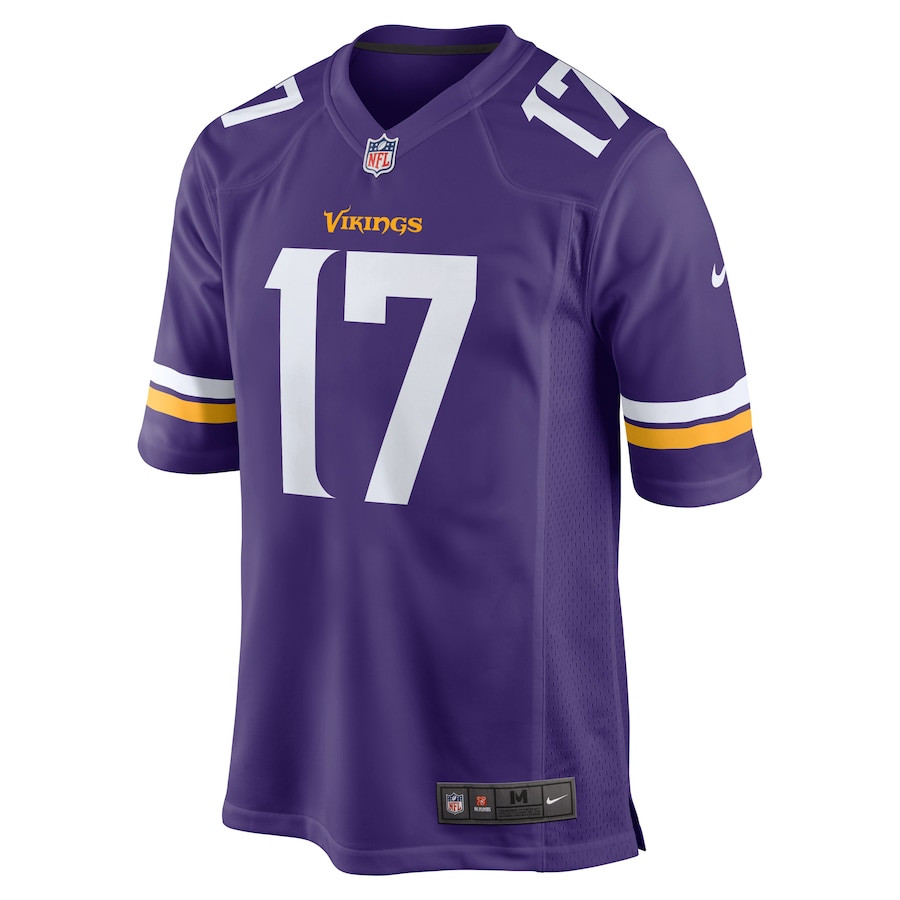 Alternative view of Ryan Wright #17 Minnesota Vikings Game Jersey - Men's | Purple