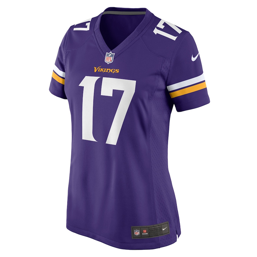 Alternative view of Ryan Wright #17 Minnesota Vikings Game Jersey - Women's | Purple