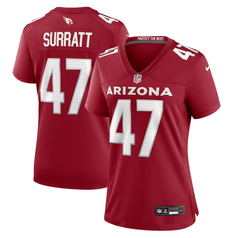 Sage Surratt #47 Arizona Cardinals Game Jersey - Women's | Cardinal