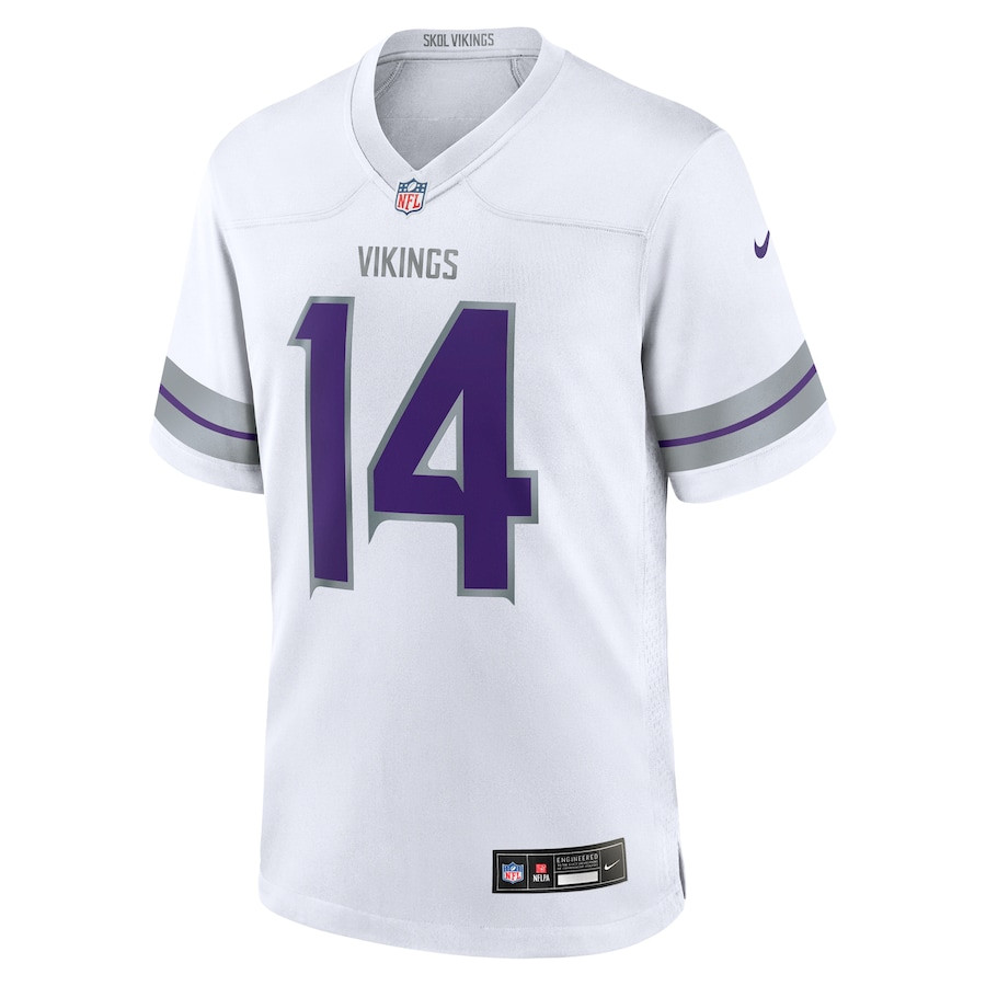 Alternative view of Sam Darnold #14 Minnesota Vikings Alternate Game Jersey - Men's | White