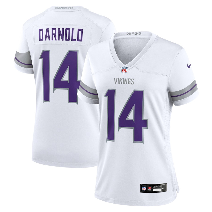 Sam Darnold #14 Minnesota Vikings Alternate Game Jersey - Women's | White