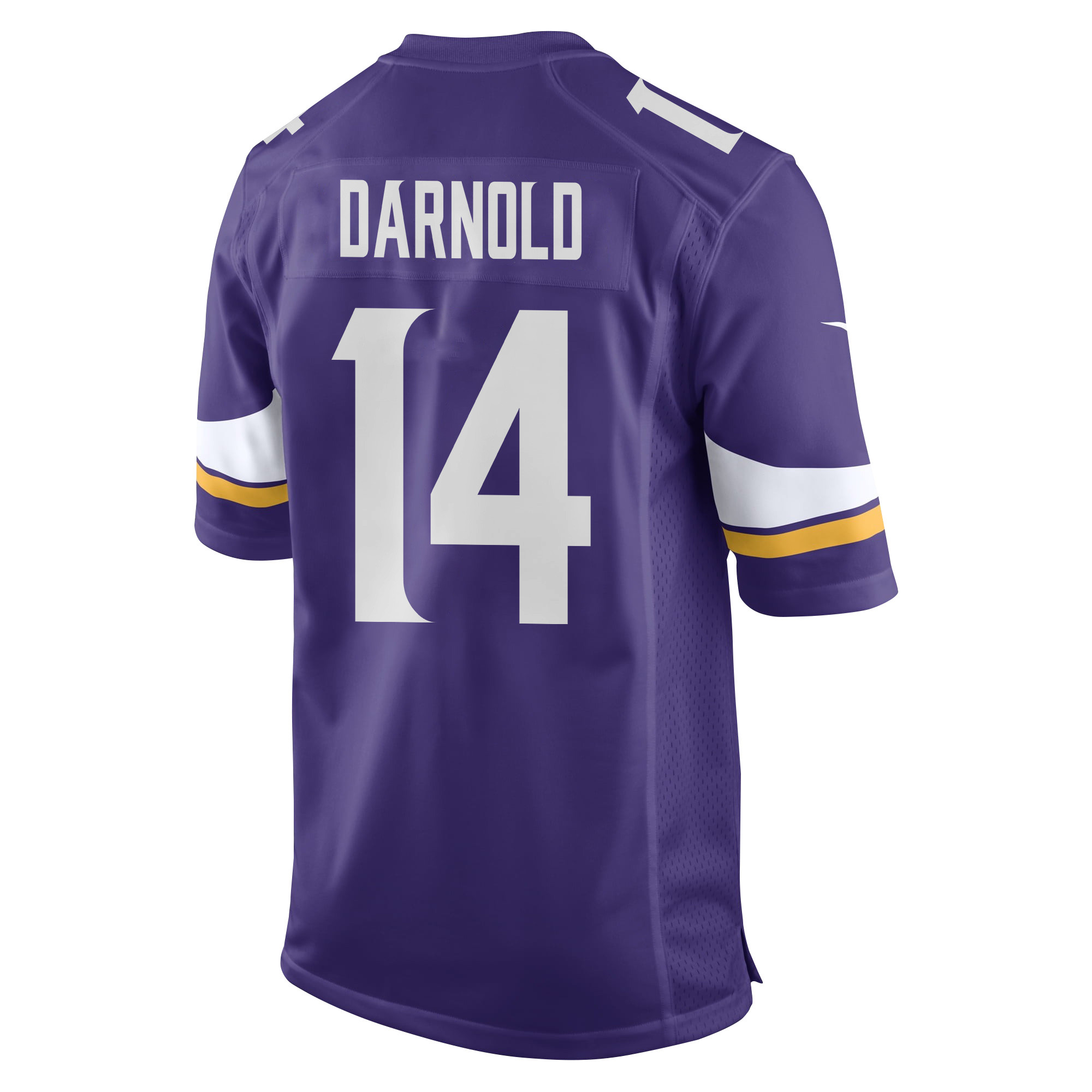 Alternative view of Sam Darnold #14 Minnesota Vikings Super Bowl LIX Game Jersey - Men's | Purple