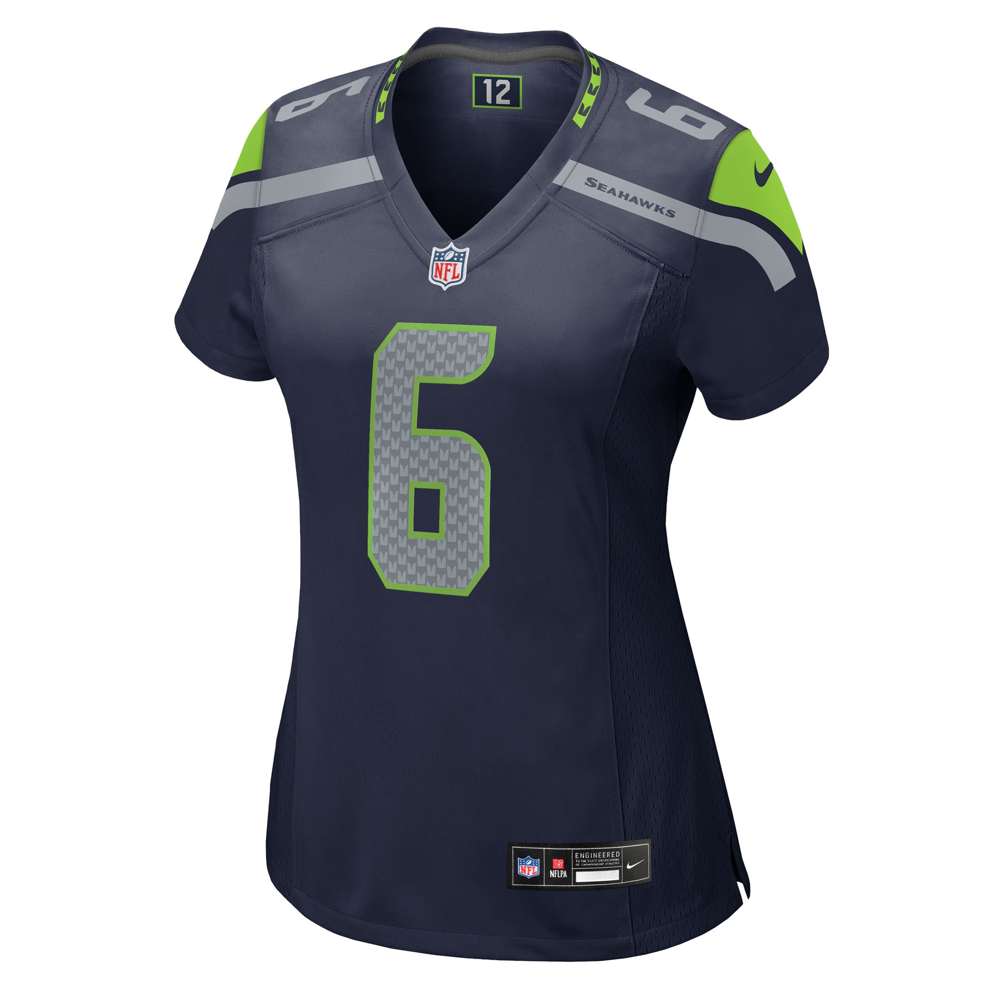 Alternative view of Sam Howell Seattle Seahawks Game Jersey - Women's