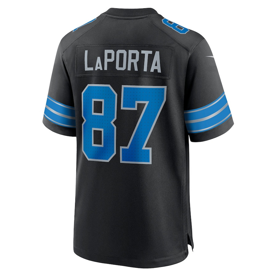 Sam LaPorta #87 Detroit Lions 2nd Alternate Game Jersey - Men's | Black - Image 3