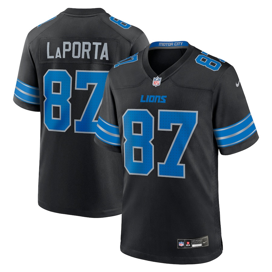 Sam LaPorta #87 Detroit Lions 2nd Alternate Game Jersey - Men's | Black
