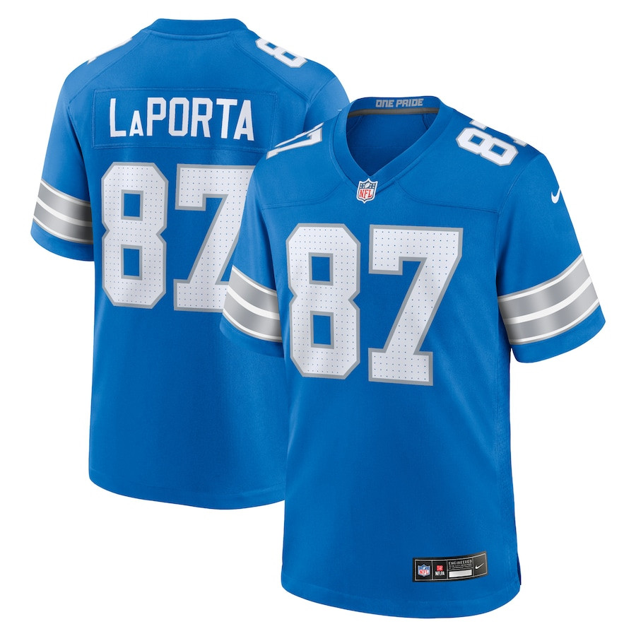 Sam LaPorta #87 Detroit Lions Game Jersey - Men's | Blue