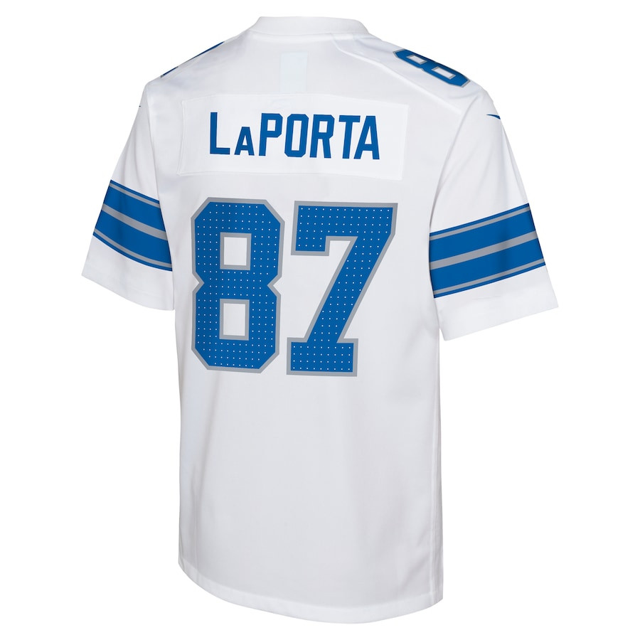 Sam LaPorta #87 Detroit Lions Game Jersey - Youth | White - Image 3