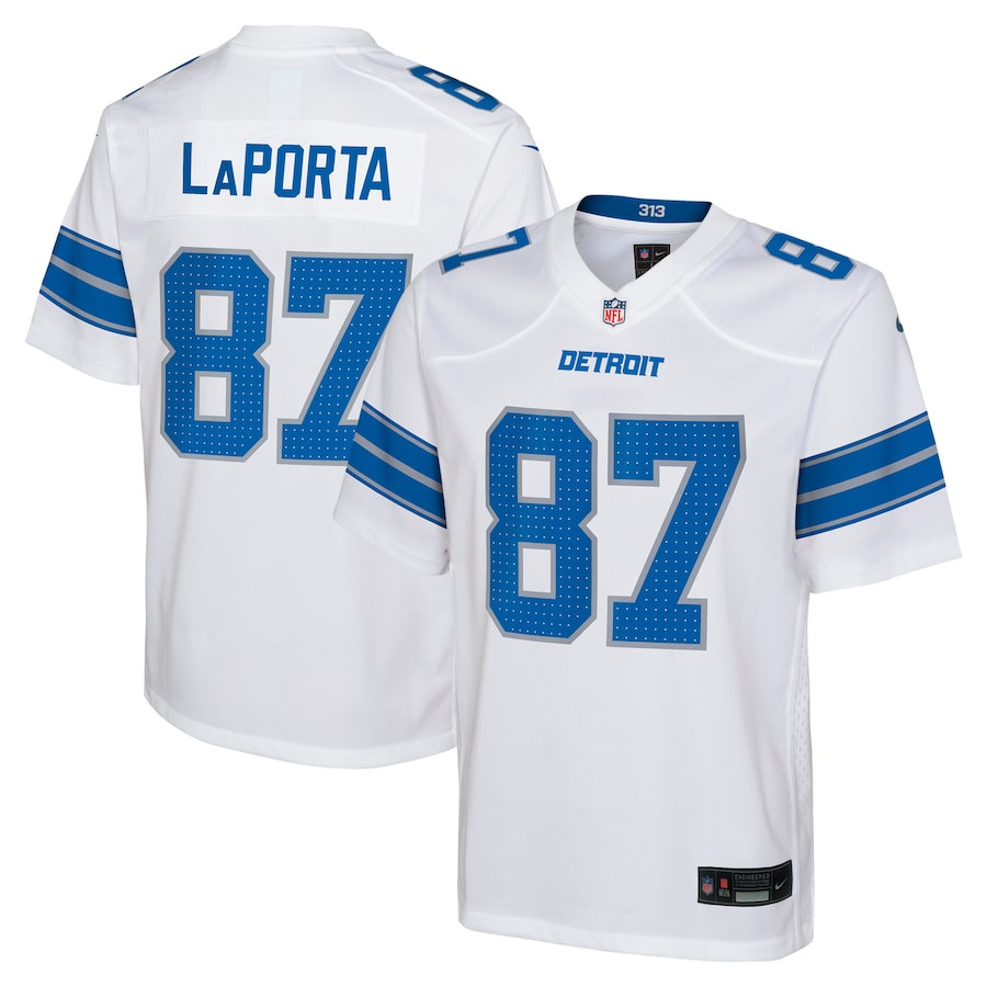 Sam LaPorta #87 Detroit Lions Game Jersey - Youth | White