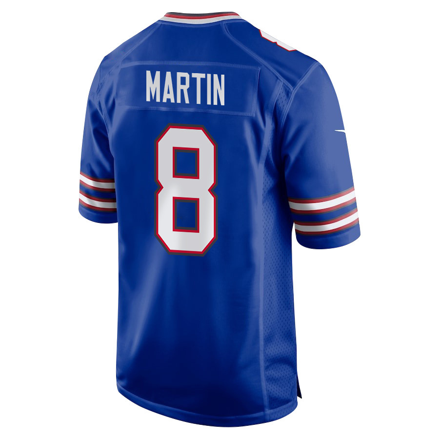 Alternative view of Sam Martin #8 Buffalo Bills Super Bowl LIX Game Jersey - Men's | Royal