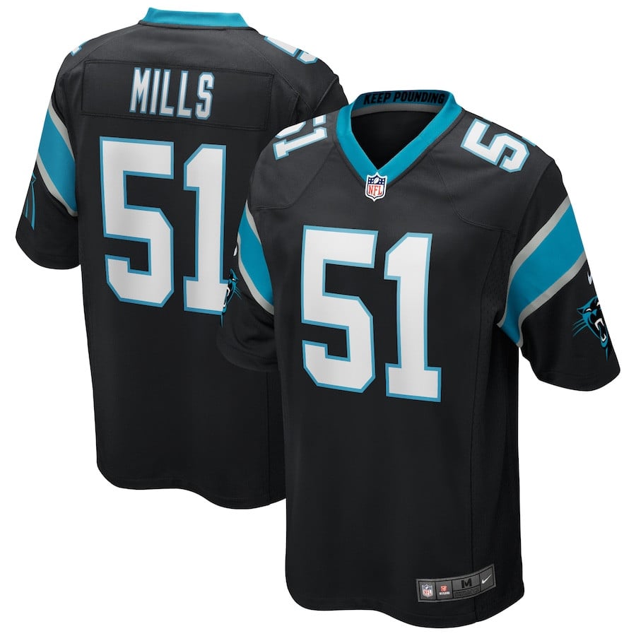 Sam Mills #51 Carolina Panthers Game Jersey - Men's | Black