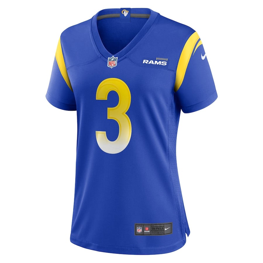 Alternative view of Sam Wiglusz #3 Los Angeles Rams Game Jersey - Women's | Royal