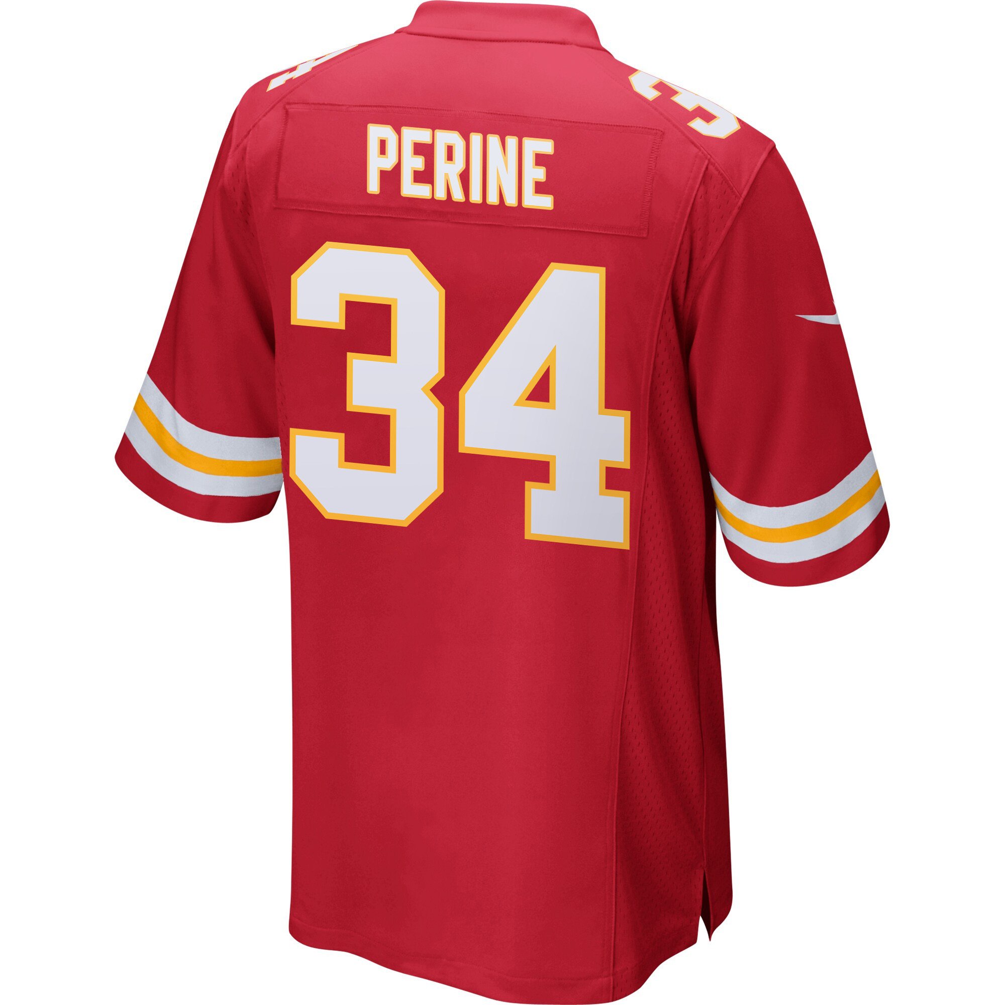Alternative view of Samaje Perine #34 Kansas City Chiefs Super Bowl LIX Champions Patch Legend Jersey - Men's | Red