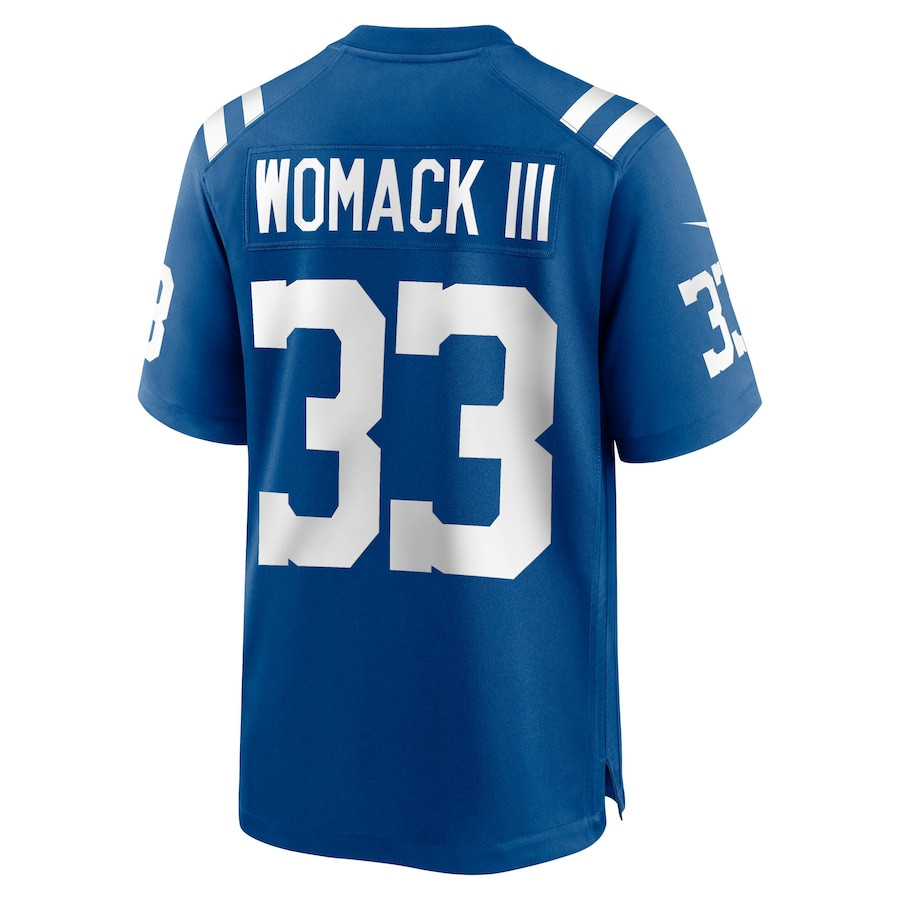 Samuel Womack III #33 Indianapolis Colts Game Jersey - Men's | Royal - Image 3