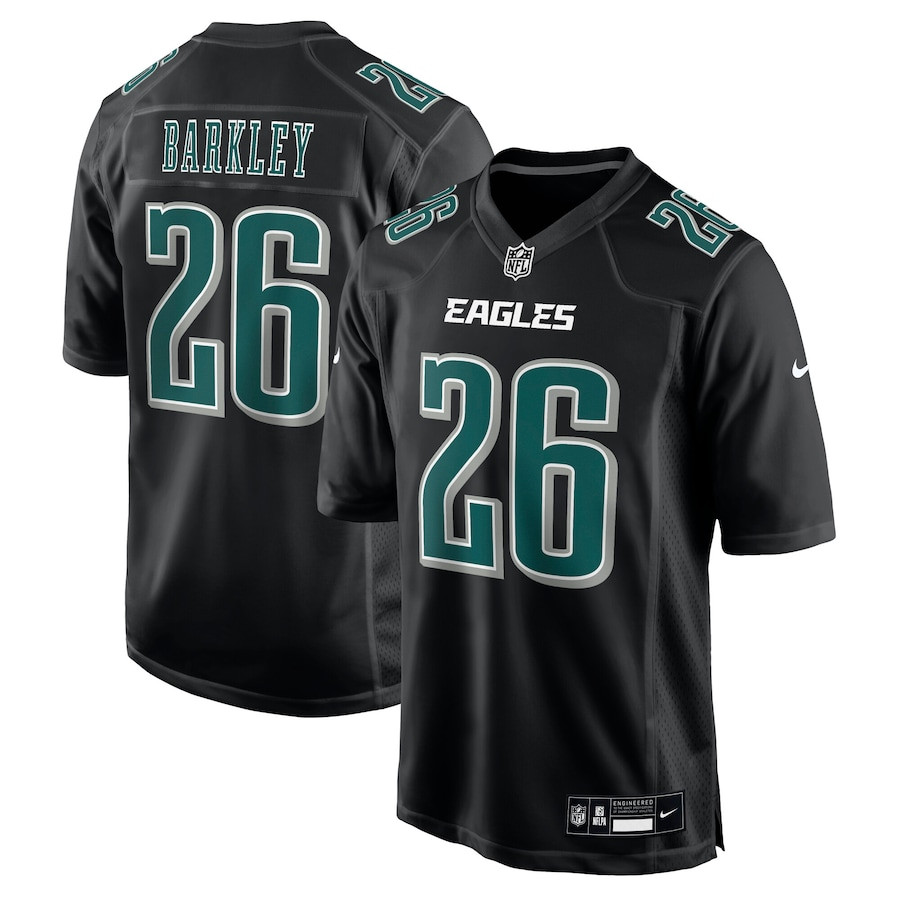Saquon Barkley #26 Philadelphia Eagles Game Jersey - Men's | Carbon Black