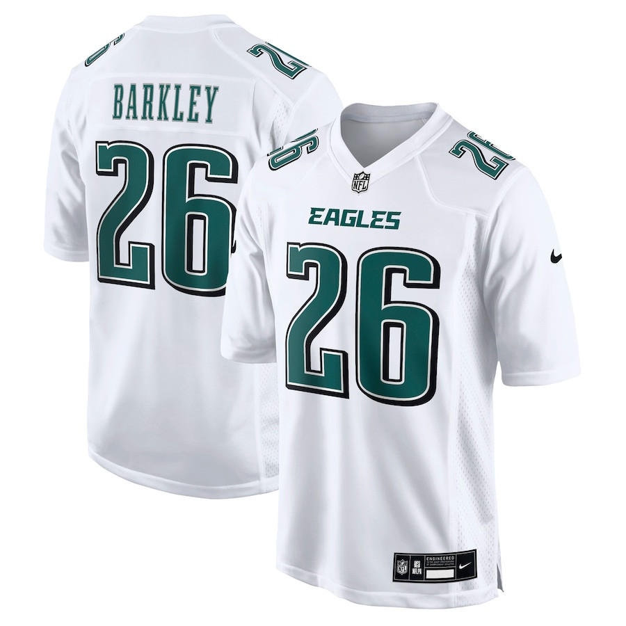 Saquon Barkley #26 Philadelphia Eagles Game Jersey - Men's | Tundra White