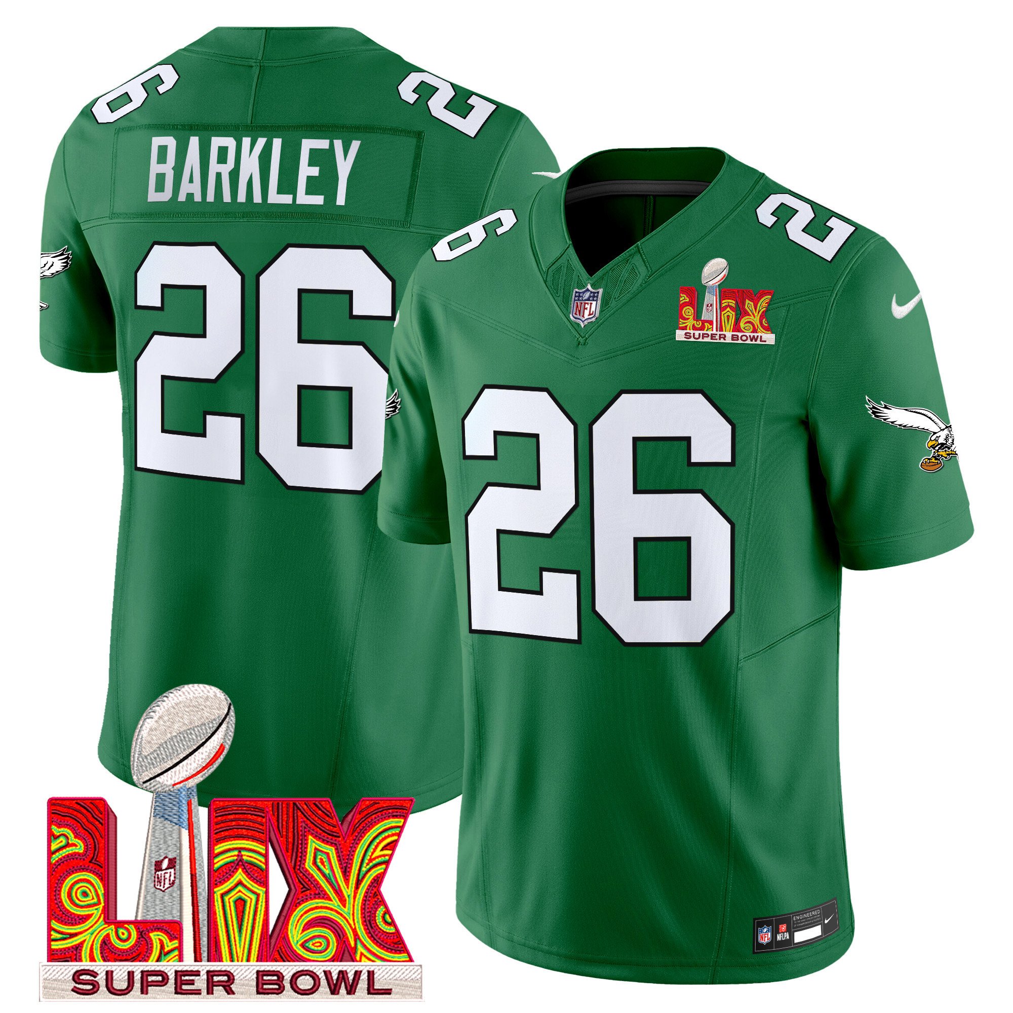 Saquon Barkley #26 Philadelphia Eagles Super Bowl Limited Jersey - Men's | Kelly Green