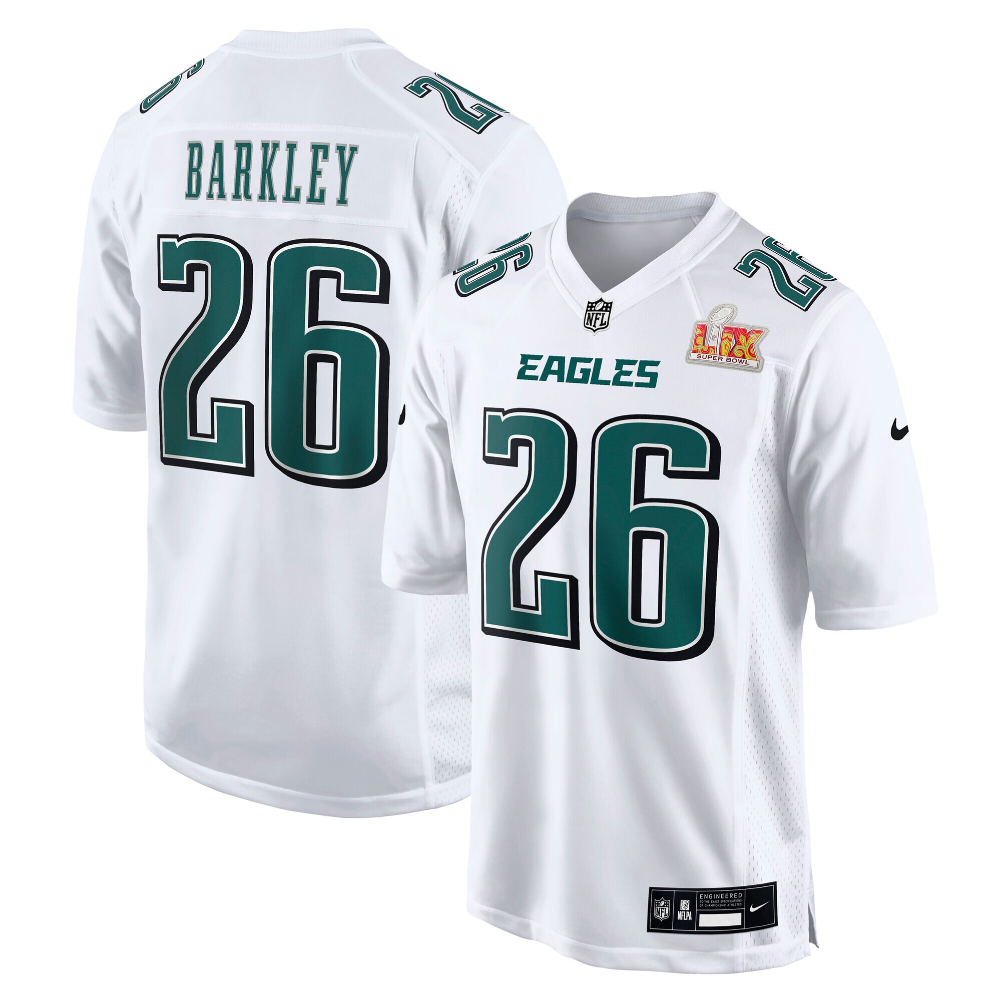 Saquon Barkley Tundra Philadelphia Eagles Super Bowl LIX Game Jersey - Men's