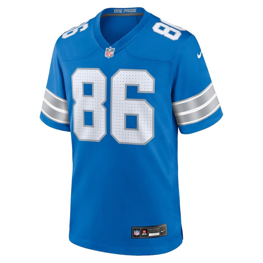 Alternative view of Sean McKeon #86 Detroit Lions Game Jersey - Men's | Blue