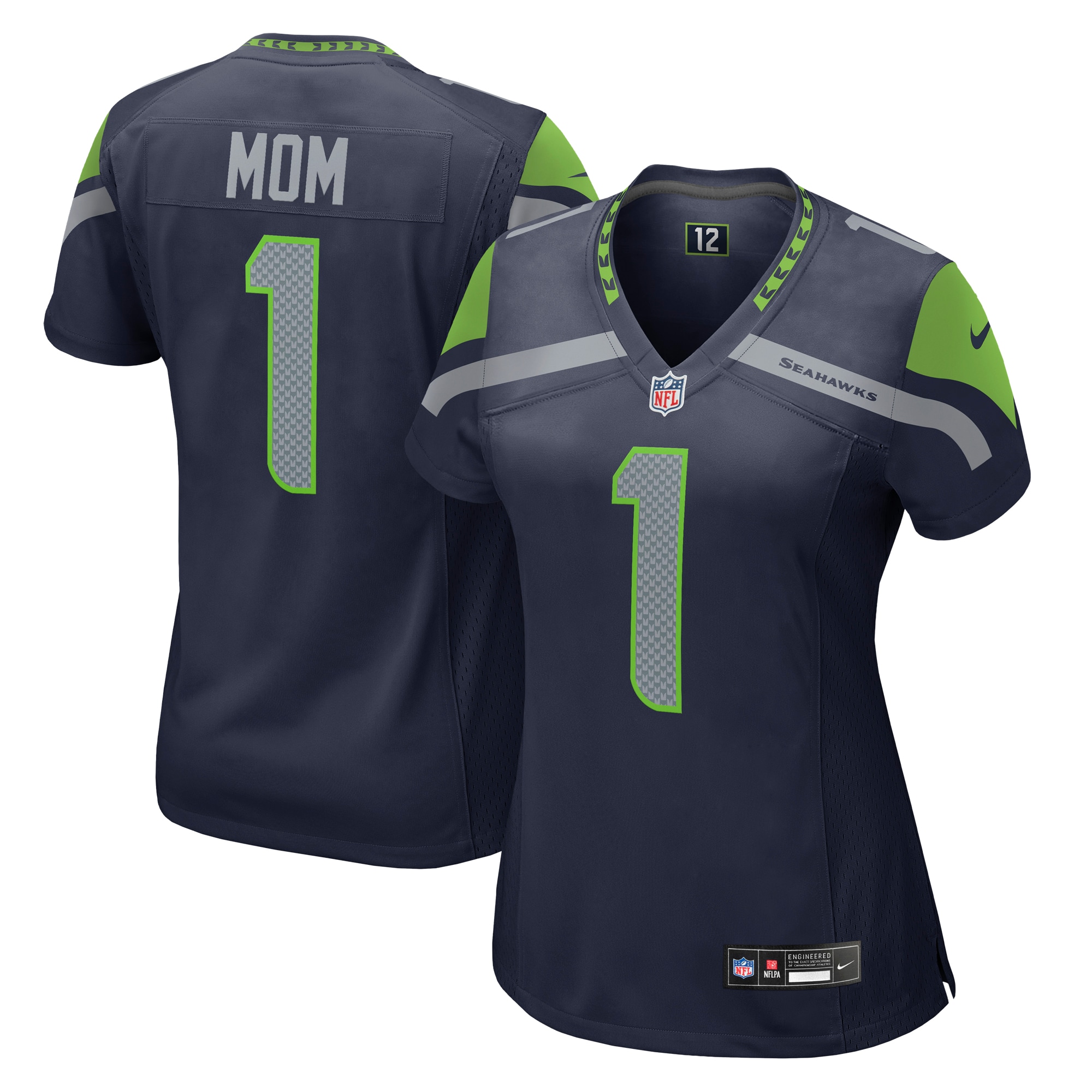 Seattle Seahawks Number #1 Seattle Seahawks Game Jersey - Women's