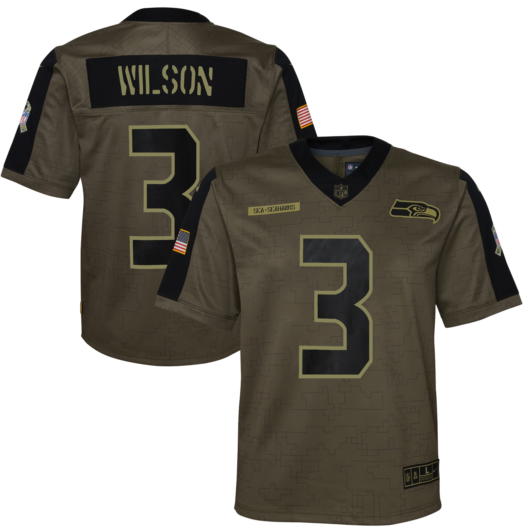 Seattle Seahawks Salute To Service Game Jersey - Youth