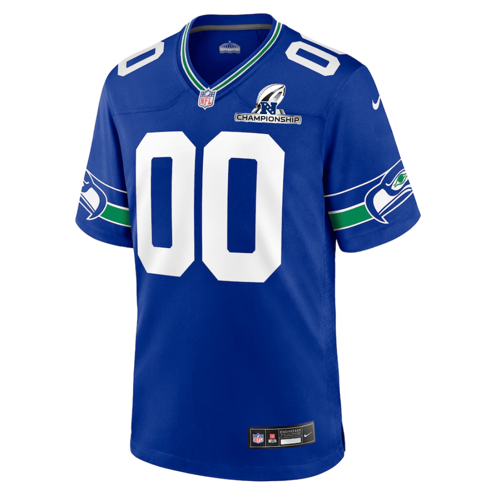 Alternative view of Seattle Seahawks Throwback Game Jersey - Men's | Royal
