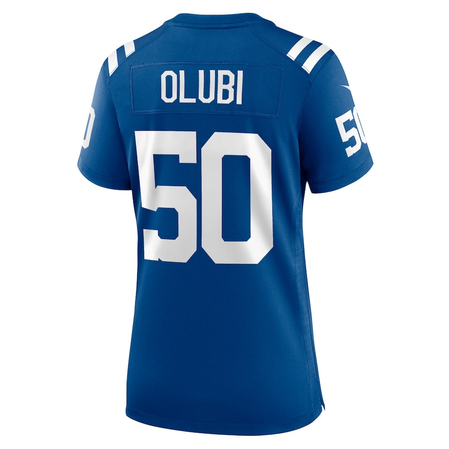 Segun Olubi #50 Indianapolis Colts Game Jersey - Women's | Royal - Image 3