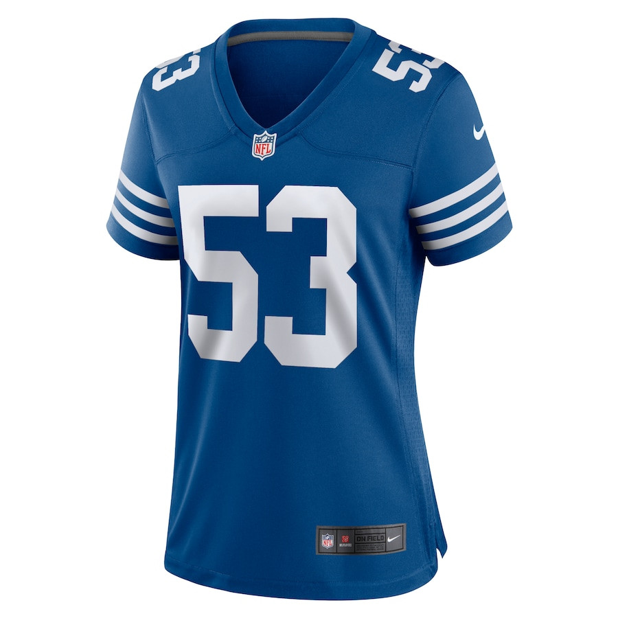 Alternative view of Shaquille Leonard #53 Indianapolis Colts Alternate Game Jersey - Women's | Royal