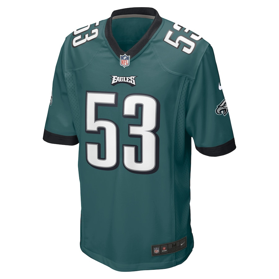 Alternative view of Shaquille Leonard #53 Philadelphia Eagles Game Jersey - Men's | Midnight Green