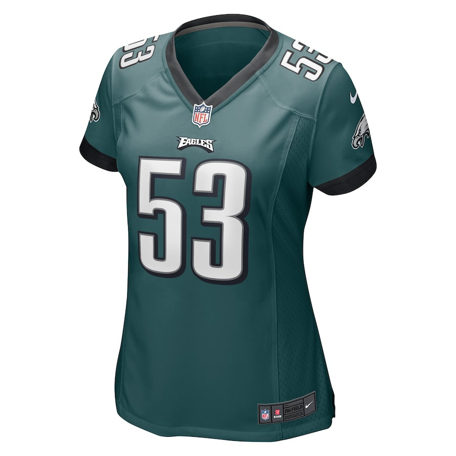 Alternative view of Shaquille Leonard #53 Philadelphia Eagles Game Jersey - Women's | Midnight Green