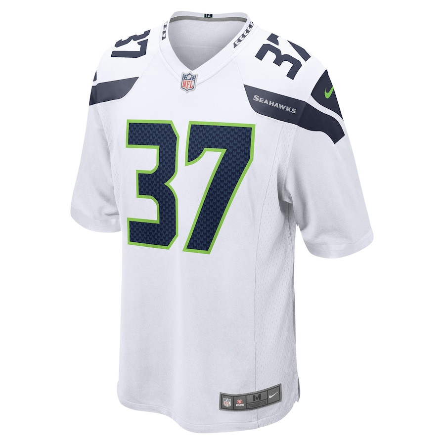 Alternative view of Shaun Alexander #37 Seattle Seahawks Game Jersey - Men's | White