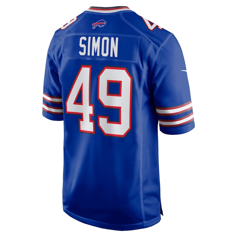 Shayne Simon #49 Buffalo Bills Game Jersey - Men's | Royal - Image 3