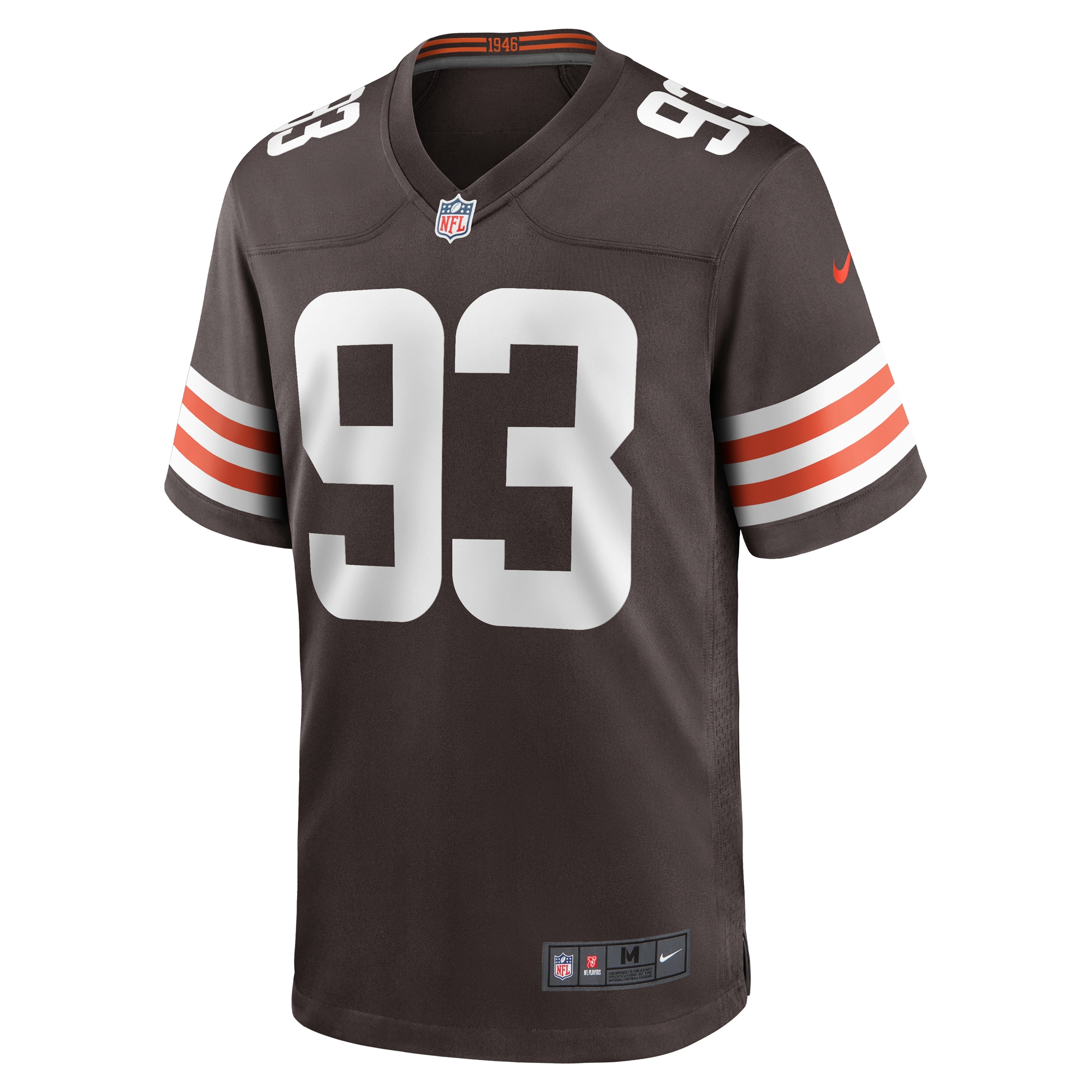 Alternative view of Shelby Harris Cleveland Browns Game Jersey - Men's
