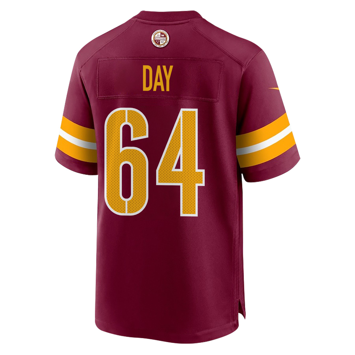 Alternative view of Sheldon Day #64 Washington Commanders Super Bowl LIX Champions Patch Legend Jersey - Men's | Burgundy