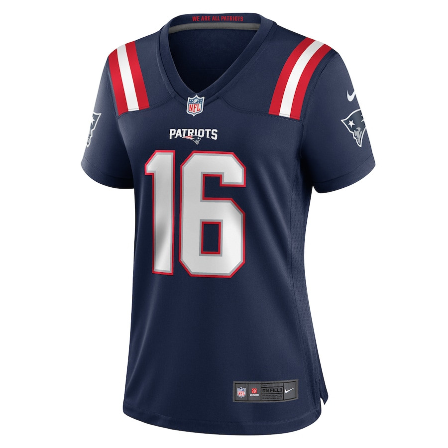 Alternative view of Sione Takitaki #16 New England Patriots Game Jersey - Women's | Navy