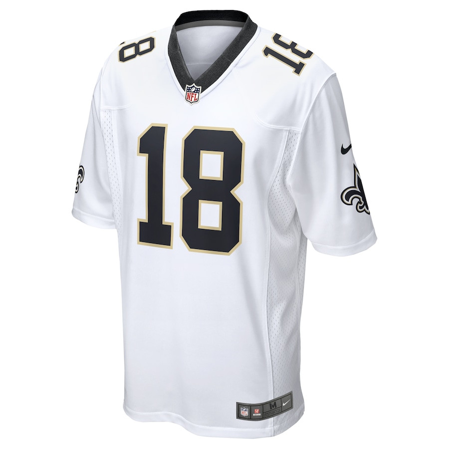 Alternative view of Spencer Rattler #18 New Orleans Saints Game Jersey - Men's | White