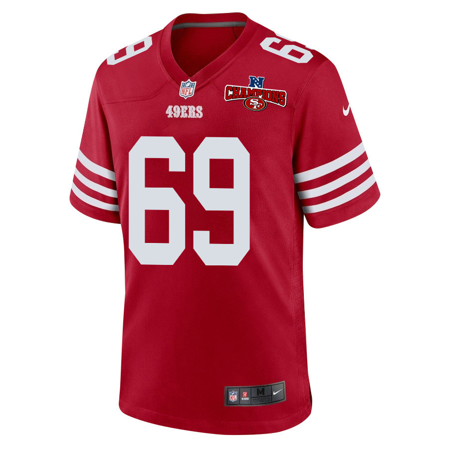 Spencer Waege #69 San Francisco 49ers Game Jersey - Men's | Scarlet - Image 2
