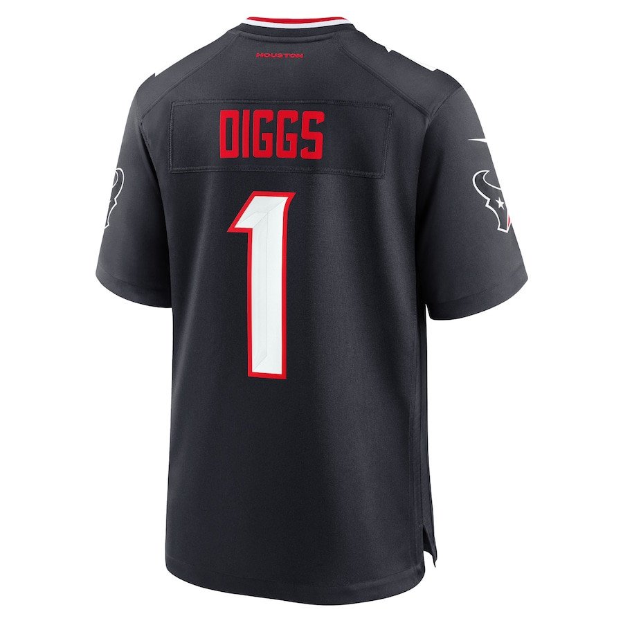 Stefon Diggs #1 Houston Texans Game Jersey - Men's | Navy - Image 3