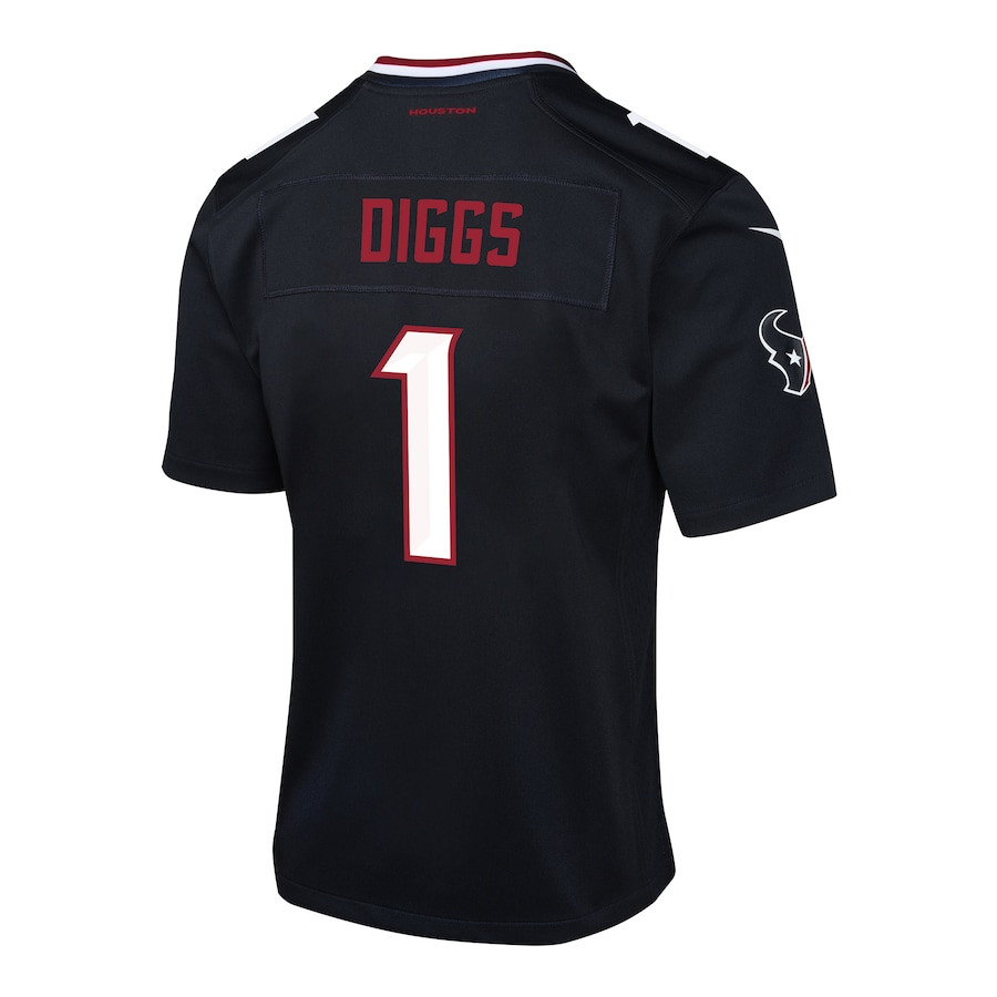 Stefon Diggs #1 Houston Texans Game Jersey - Youth | Navy - Image 3
