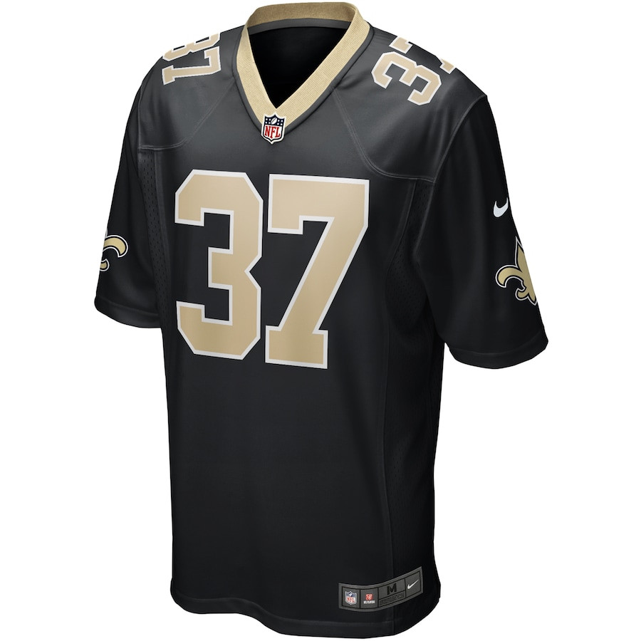 Alternative view of Steve Gleason #37 New Orleans Saints Game Jersey - Men's | Black