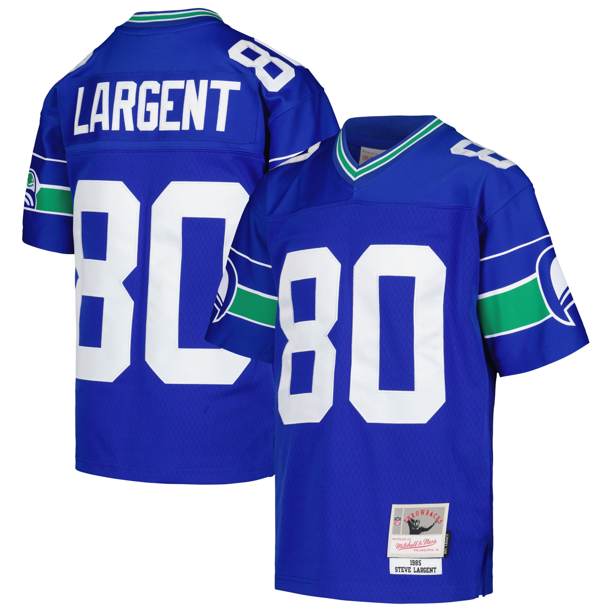 Steve Largent Mitchell & Ness Seattle Seahawks Retired Player Game Jersey - Youth