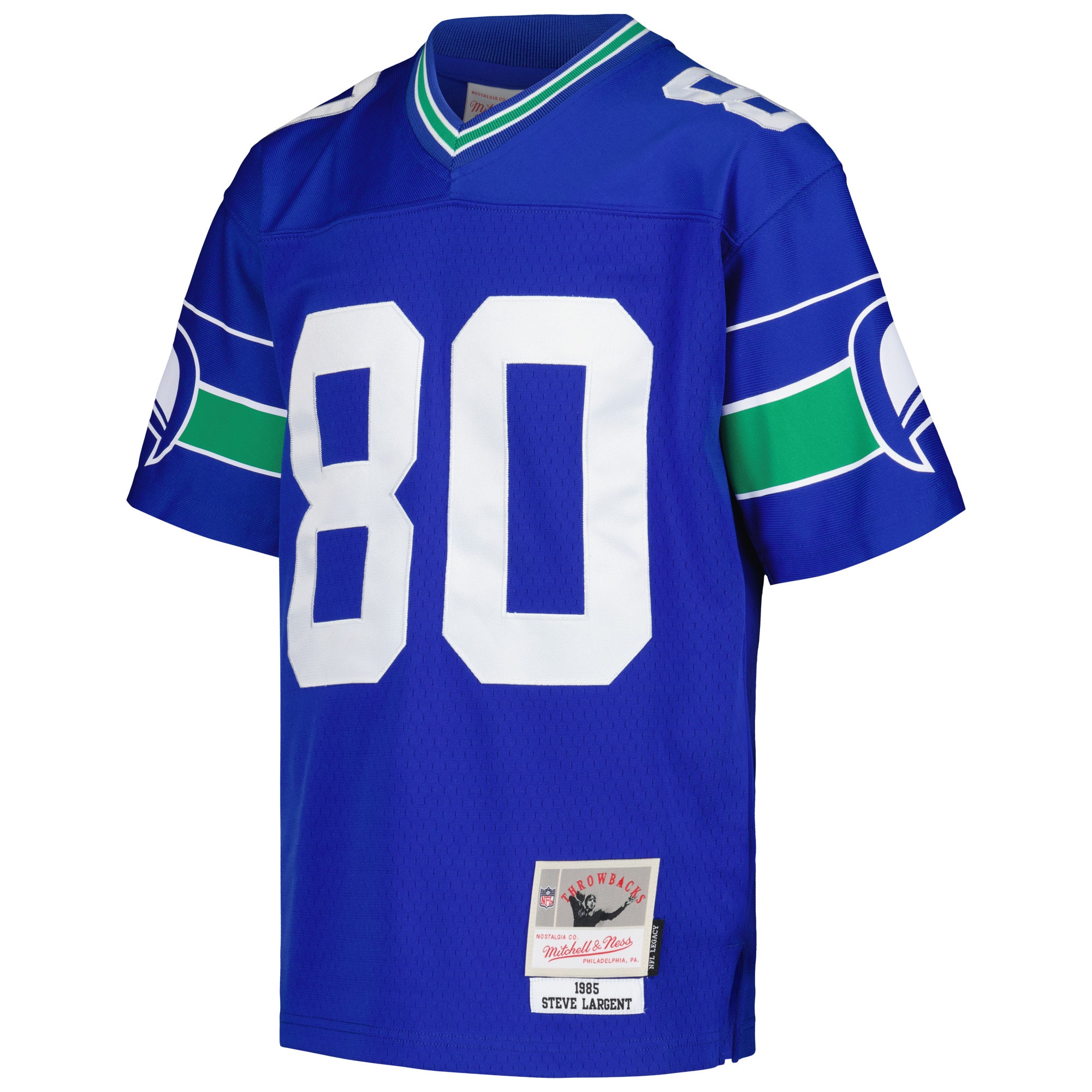 Alternative view of Steve Largent Mitchell & Ness Seattle Seahawks Retired Player Game Jersey - Youth