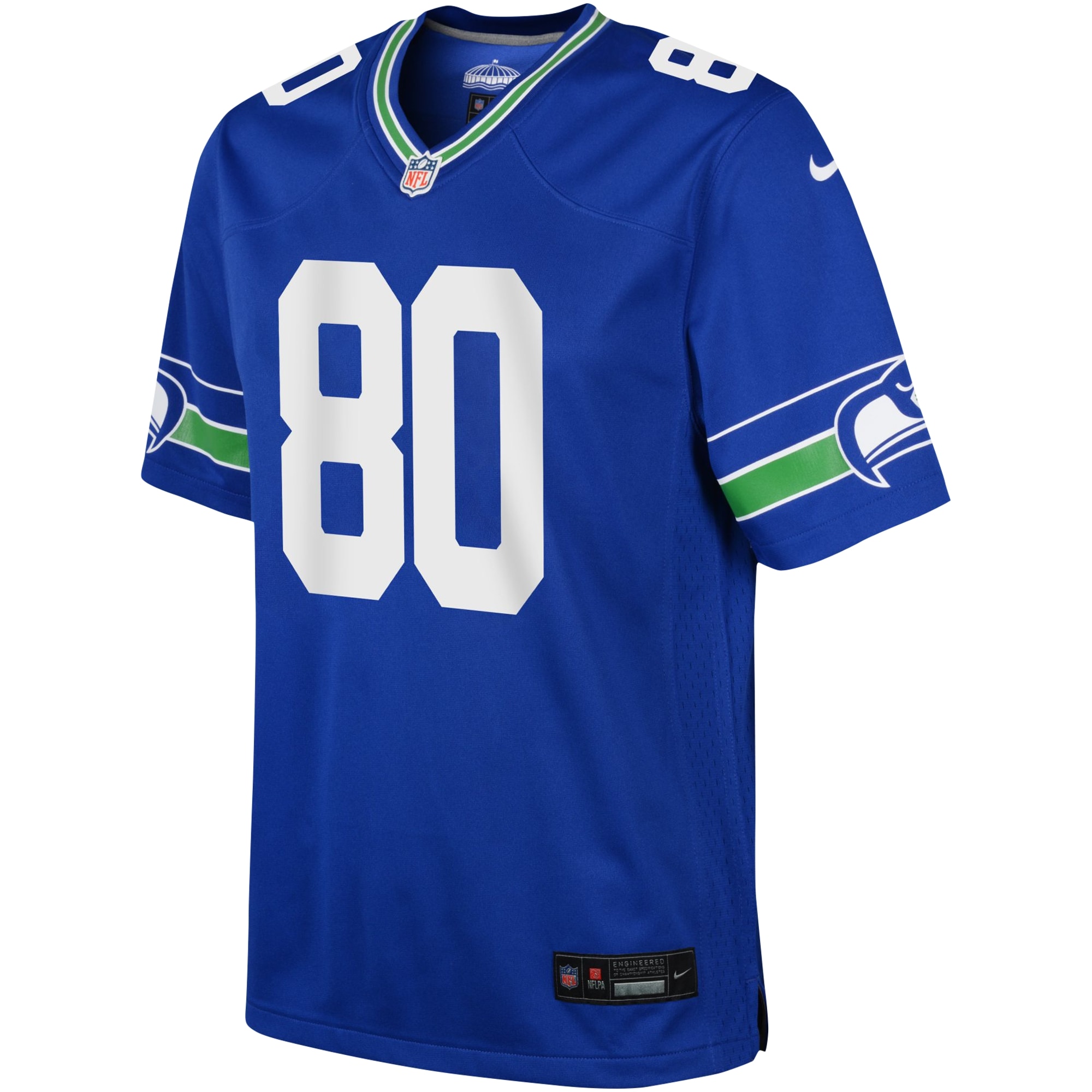 Alternative view of Steve Largent Seattle Seahawks Alternate Game Jersey - Youth