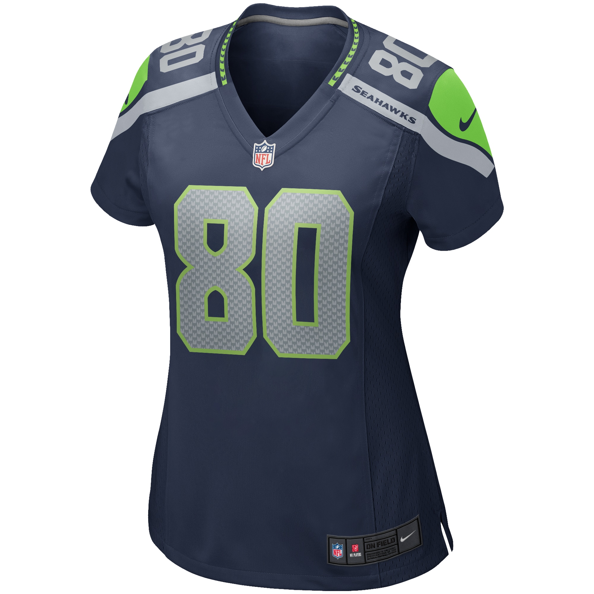 Alternative view of Steve Largent Seattle Seahawks Retired Player Game Jersey - Women's